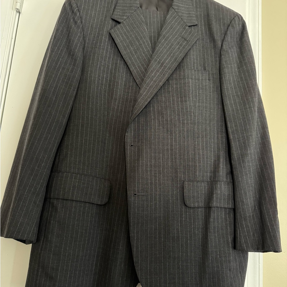 Brooks Brothers 1918 Gray Pinstripe Suit Jacket